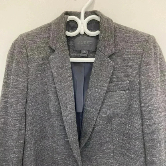 J.Crew Collection Single Button Jacket in Charcoal Gray  Blazer 4 - Picture 2 of 11